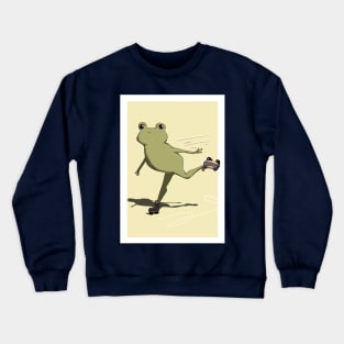 Roller Skate Frog Crewneck Sweatshirt